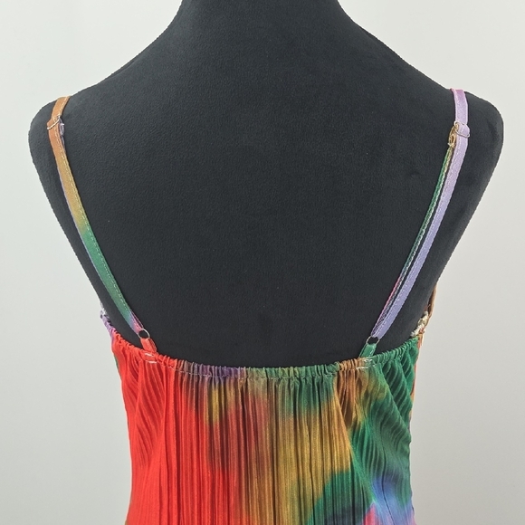 Colorful Pleated Maxi Dress - Picture 12 of 16